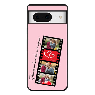 Google Pixel 8 / Rugged Black Phone Case Custom Valentine Photo Film Strips, Phone Case - Google - Stylizedd