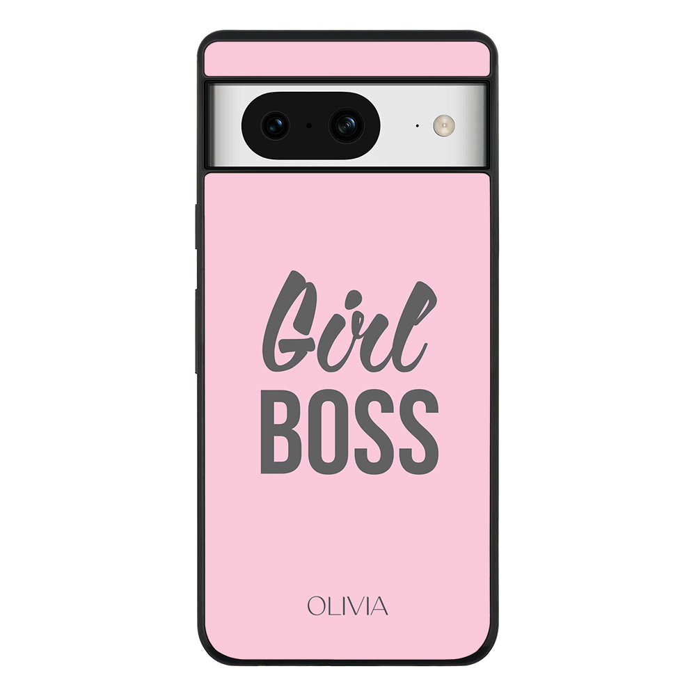 Google Pixel 8 / Rugged Black Personalized Name Girl Boss, Phone Case - Google - Stylizedd.com