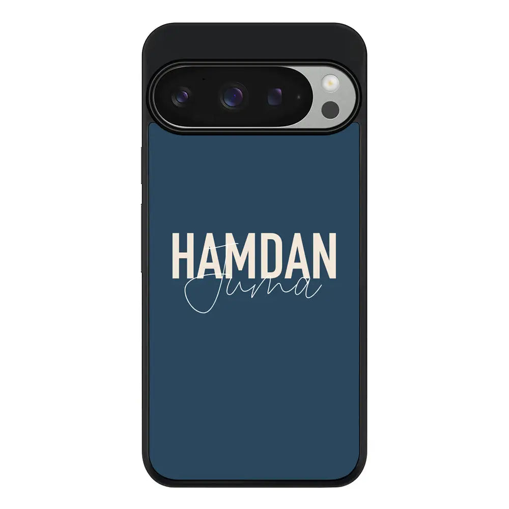 Personalized Name Horizontal Phone Case - Google - Pixel 9 Pro / Rugged Black - Stylizedd