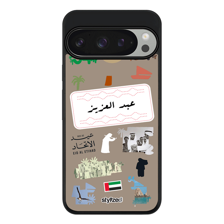 Google Pixel 9 Pro / Rugged Black Custom Eid Al Etihad 54 National Day Sticker, Phone Case - Google - Stylizedd.com