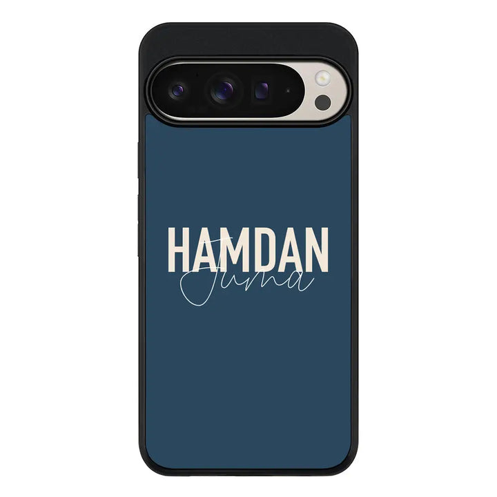 Personalized Name Horizontal Phone Case - Google - Pixel 9 Pro XL / Rugged Black - Stylizedd