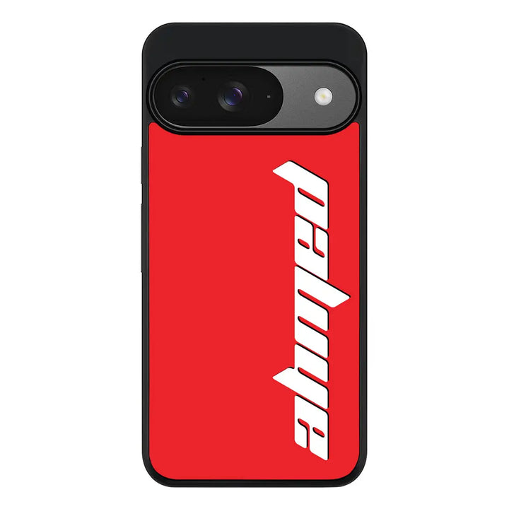 Custom Text Vertical Name Phone Case - Google - Pixel 9 / Rugged Black - Stylizedd