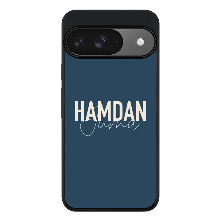 Personalized Name Horizontal Phone Case - Google - Pixel 9 / Rugged Black - Stylizedd