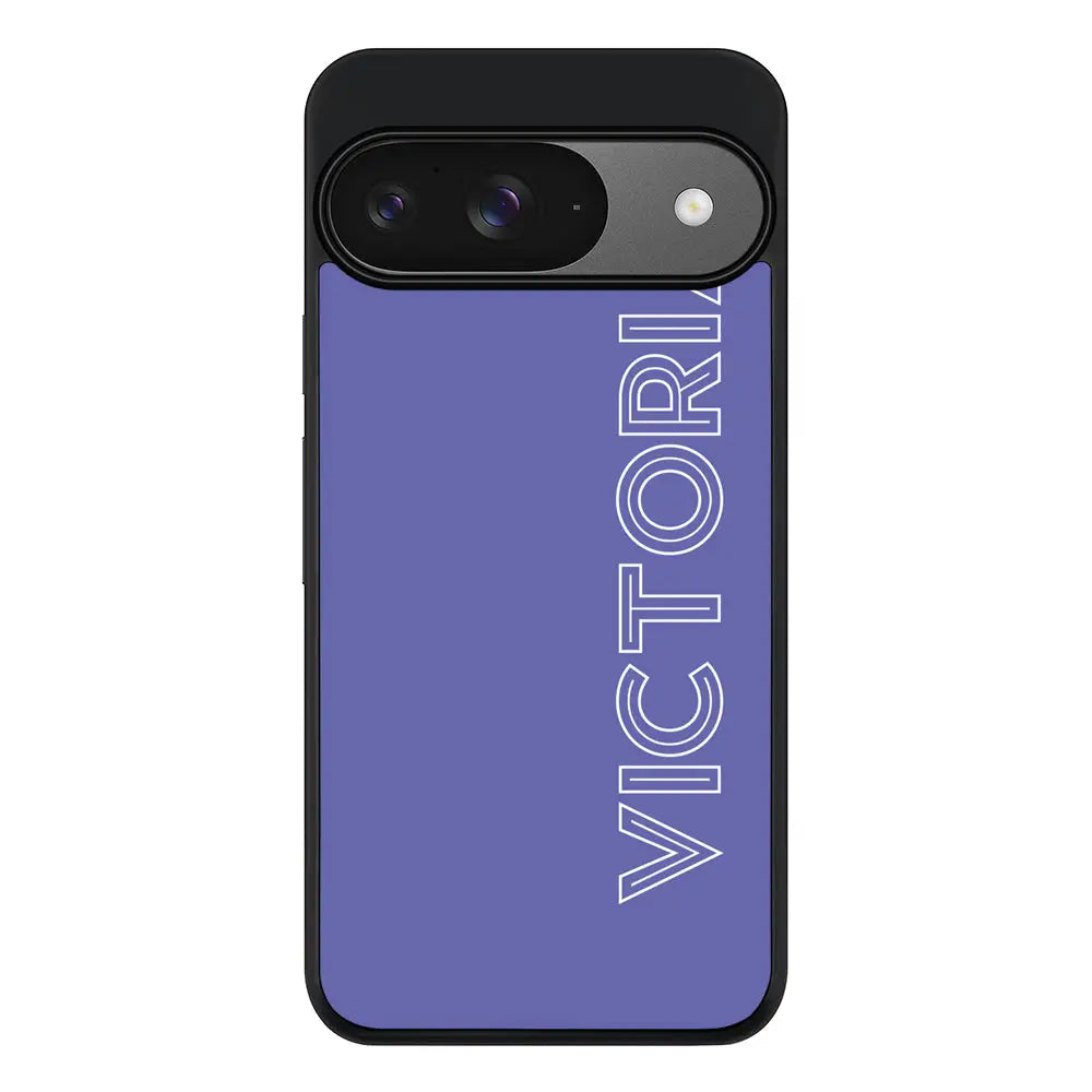 Personalized Name Custom Phone Case - Google - Pixel 9 / Rugged Black - Stylizedd