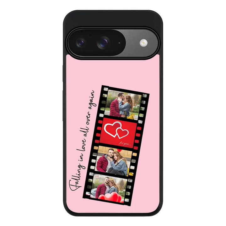 Custom Valentine Photo Film Strips Phone Case - Google - Pixel 9 / Rugged Black - Stylizedd