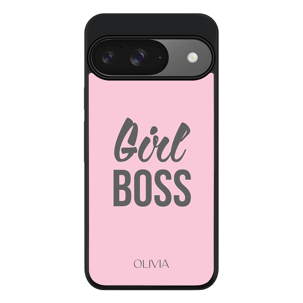Google Pixel 9 / Rugged Black Personalized Name Girl Boss, Phone Case - Google - Stylizedd.com