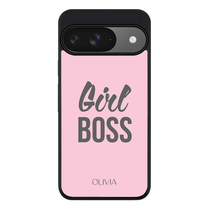 Google Pixel 9 / Rugged Black Personalized Name Girl Boss, Phone Case - Google - Stylizedd.com