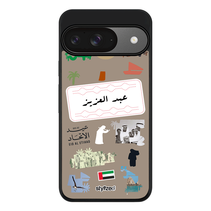 Google Pixel 9 / Rugged Black Custom Eid Al Etihad 54 National Day Sticker, Phone Case - Google - Stylizedd.com