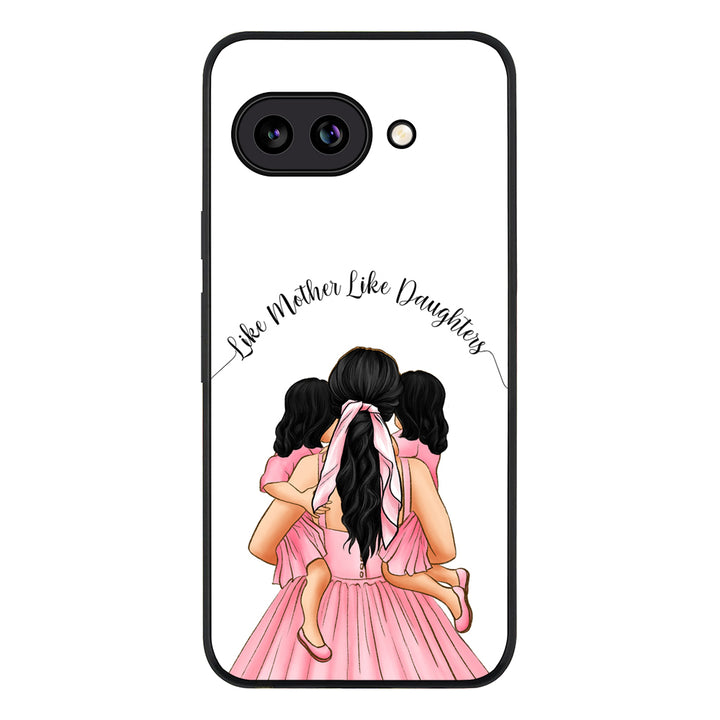 Mother 2 daughters Custom Clipart, Text Phone Case - Google