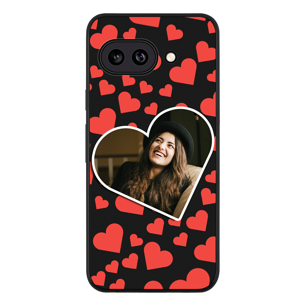 Custom Photo Heart shaped, Phone Case - Google