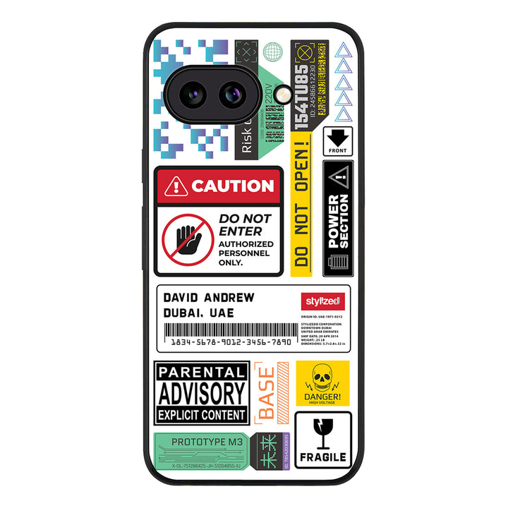 Personalized Name Shipping Label Sticker, Phone Case - Google