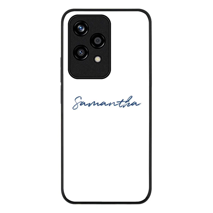 Custom Text My Name Phone Case - Honor - 200 Lite / Rugged Black - Stylizedd