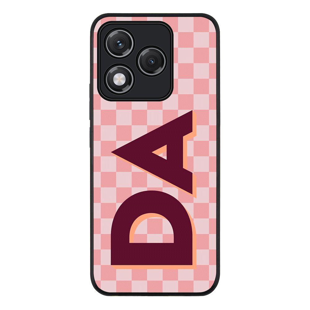 Custom Monogram Initial Small Checkerboard, Phone Case - Honor
