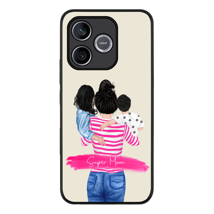 Custom Clipart Text Mother Son & Daughter Phone Case - Honor