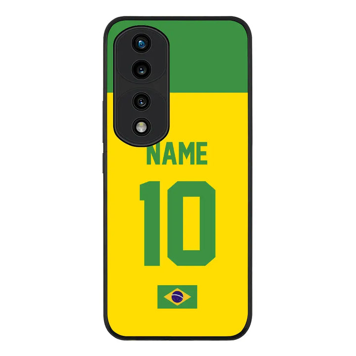 Honor 70 Pro / Rugged Black Phone Case Personalized Football Jersey Phone Case Custom Name & Number - Honor - Stylizedd