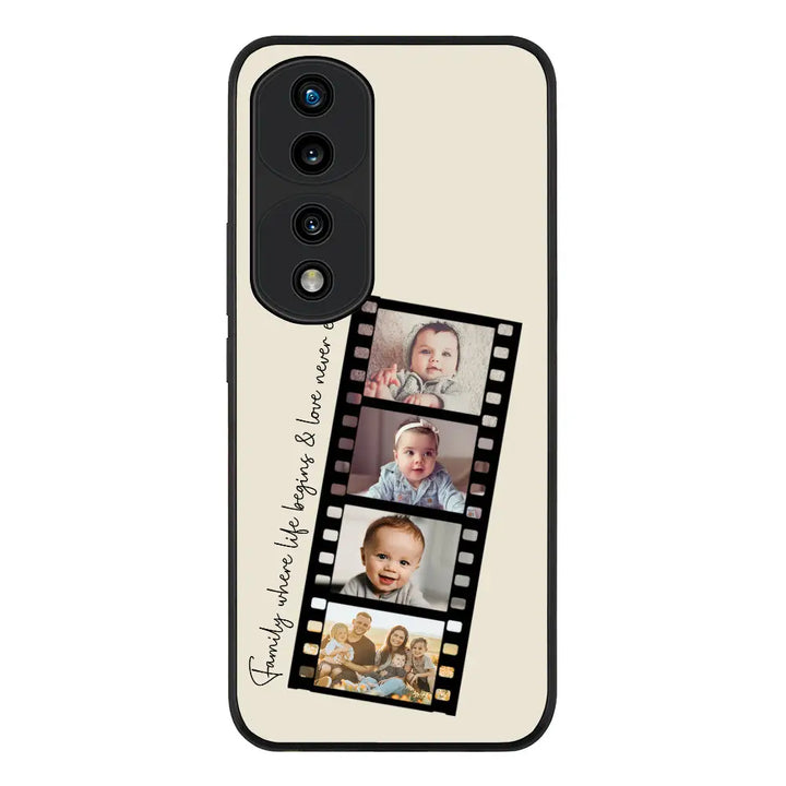 Honor 70 Pro / Rugged Black Phone Case Custom Film Strips Personalised Movie Strip, Phone Case - Honor - Stylizedd