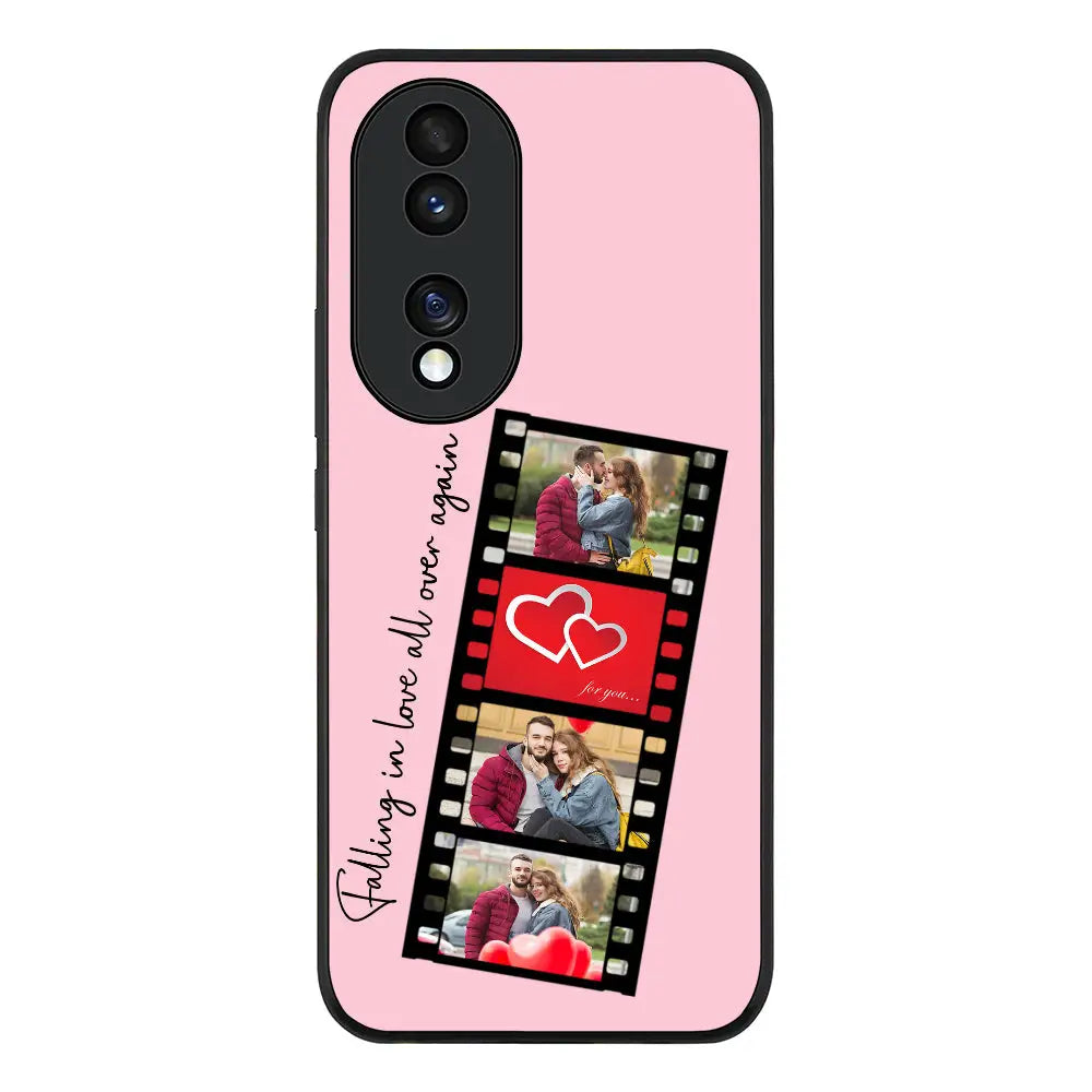 Honor 70 / Rugged Black Phone Case Custom Valentine Photo Film Strips, Phone Case - Honor - Stylizedd