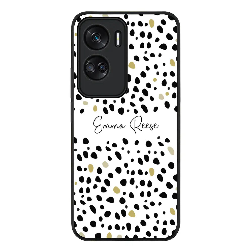 Pebble Multi Color Custom Text My Name Phone Case - Honor - 90 Lite 5G / X50i / Rugged Black -