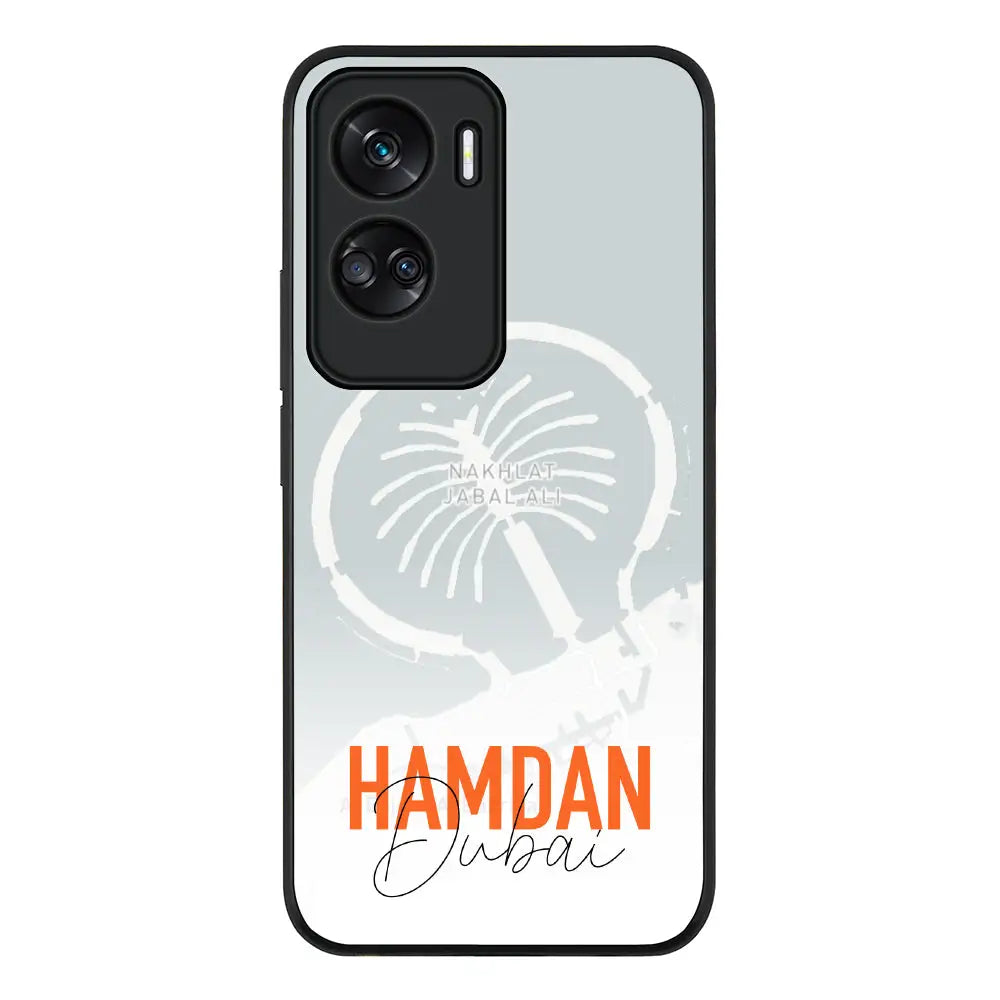 Personalized Location Map & Name Phone Case - Honor - 90 Lite 5G / X50i / Rugged Black - Stylizedd