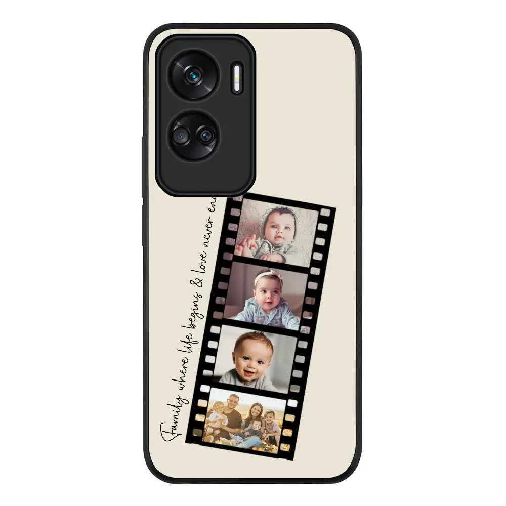 Custom Film Strips Personalised Movie Strip Phone Case - Honor - 90 Lite 5G / X50i / Rugged Black -