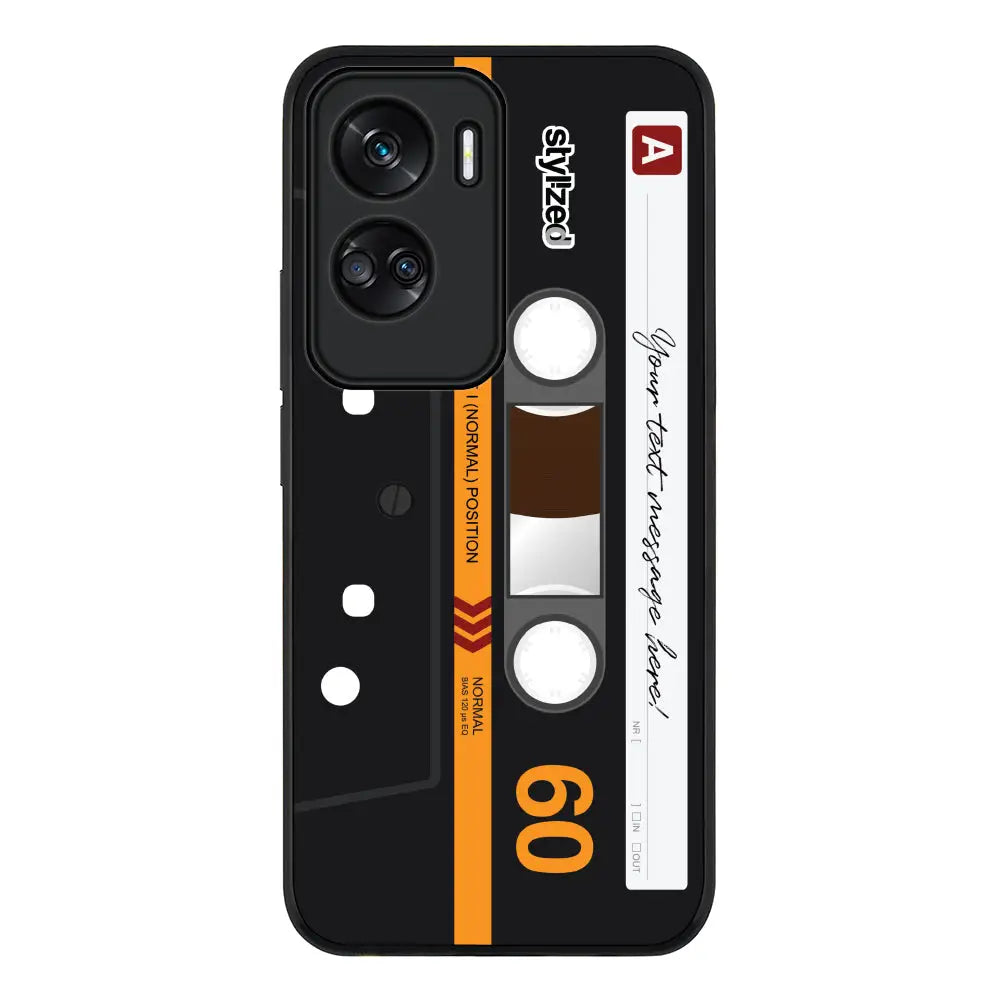 Honor 90 Lite 5G / Honor X50i 5G / Rugged Black Phone Case Custom Retro Cassette Tape Phone Case - Honor - Stylizedd