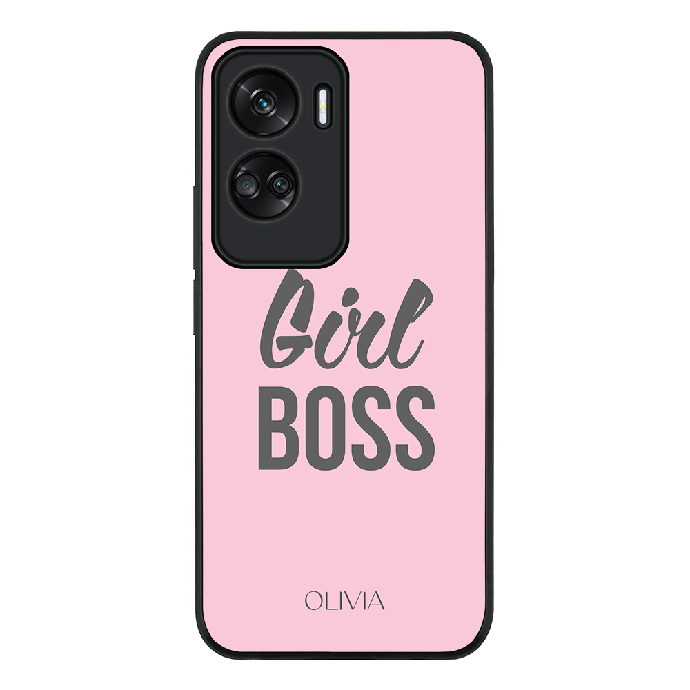 Honor 90 Lite 5G / Honor X50i 5G / Rugged Black Personalized Name Girl Boss, Phone Case - Honor - Stylizedd.com