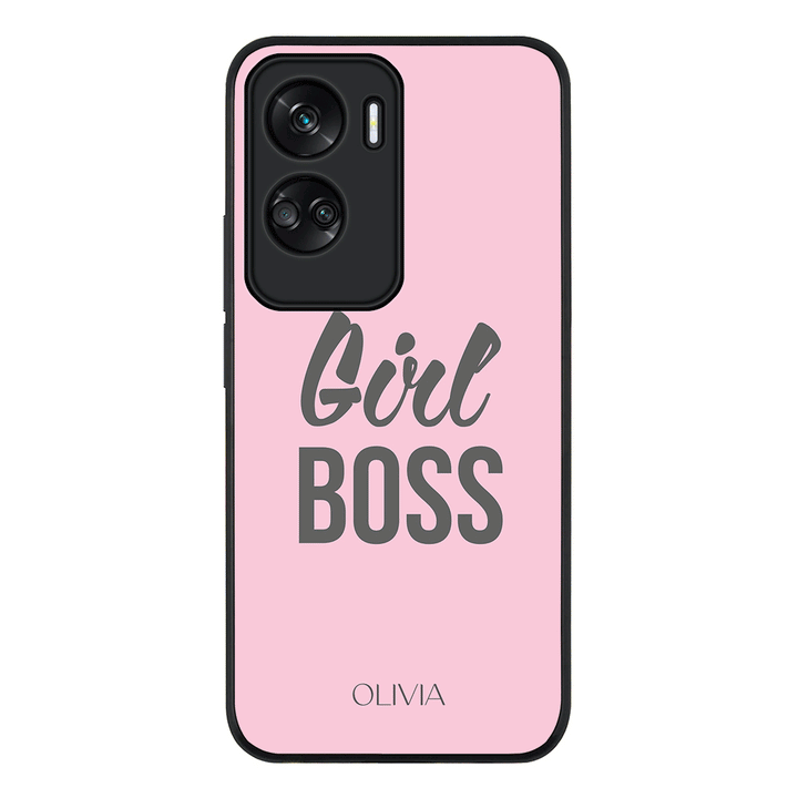 Honor 90 Lite 5G / Honor X50i 5G / Rugged Black Personalized Name Girl Boss, Phone Case - Honor - Stylizedd.com