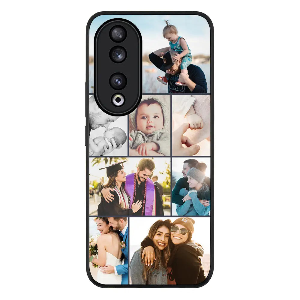 Personalised Photo Collage Grid Phone Case - Honor - 90 / Rugged Black - Stylizedd