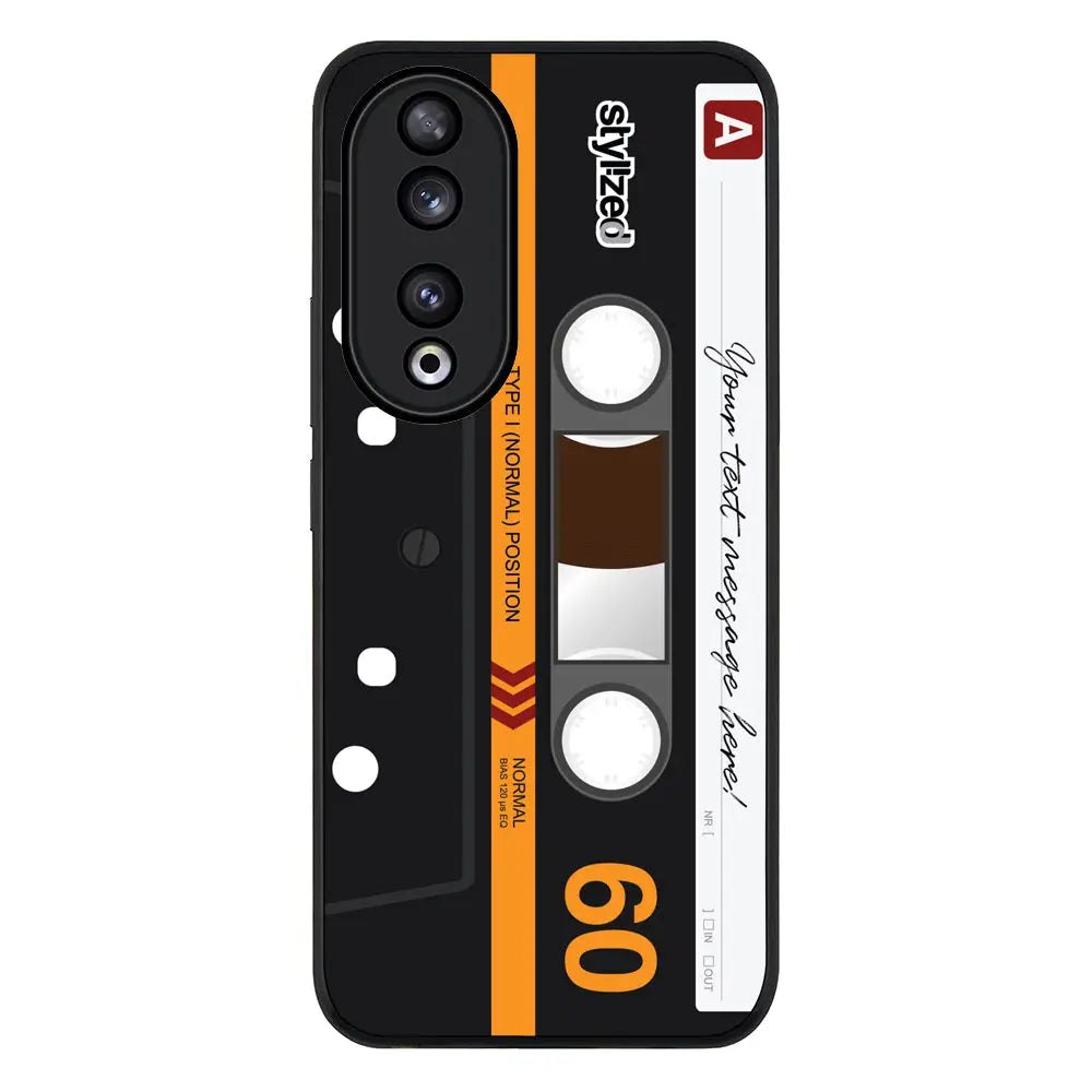 Custom Retro Cassette Tape Phone Case - Honor - 90 / Rugged Black - Photo My Style Android