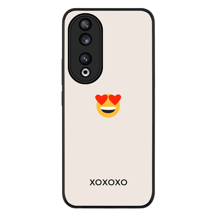 Custom Text Emojis Emoticons Phone Case - Honor - 90 / Rugged Black - Stylizedd