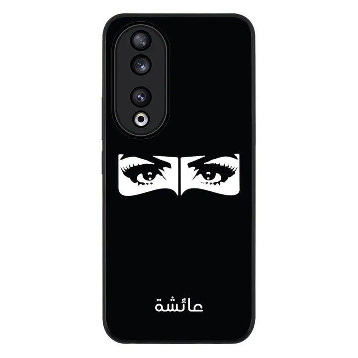 Honor 90 / Rugged Black Custom Name Niqabi Eye, Phone Case - Honor - Stylizedd.com