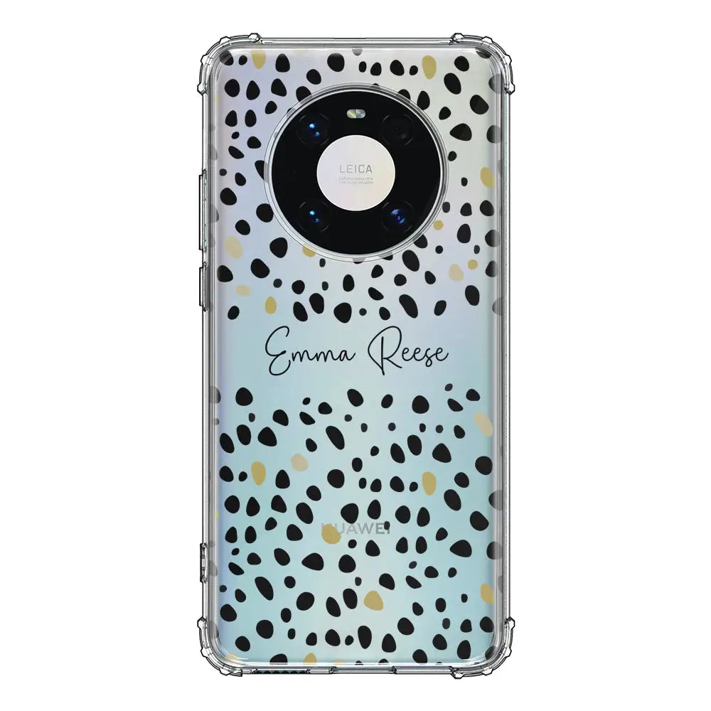 Huawei Mate 40 Pro / Clear Classic Pebble Multi Color Custom Text, My Name Phone Case - Huawei - Stylizedd.com