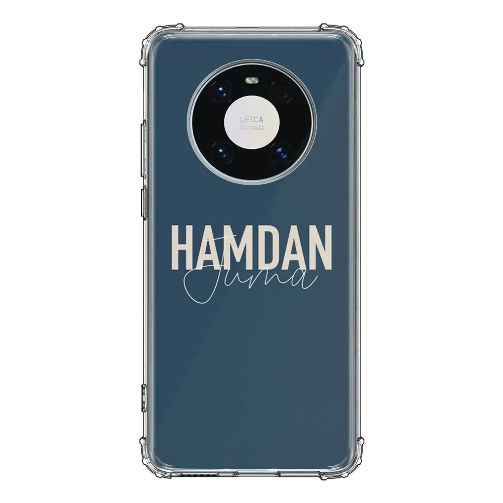 Huawei Mate 40 Pro / Clear Classic Phone Case Personalized Name Horizontal, Phone Case - Huawei - Stylizedd
