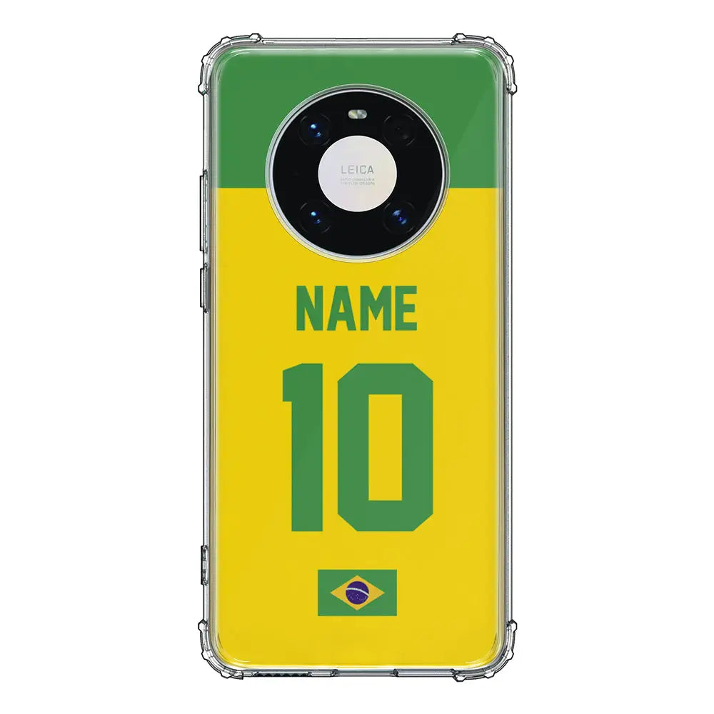 Huawei Mate 40 Pro / Clear Classic Personalized Football Jersey Phone Case Custom Name & Number - Huawei - Stylizedd.com