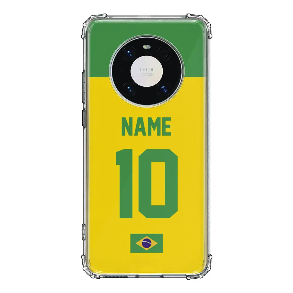 Huawei Mate 40 Pro / Clear Classic Phone Case Personalized Football Jersey Phone Case Custom Name & Number - Huawei - Stylizedd
