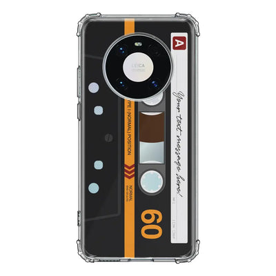Huawei Mate 40 Pro / Clear Classic Phone Case Custom Retro Cassette Tape Phone Case - Huawei - Stylizedd
