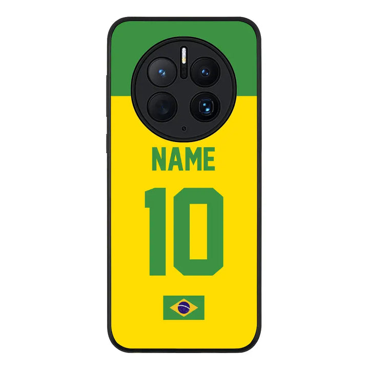 Huawei Mate 50 Pro / Rugged Black Personalized Football Jersey Phone Case Custom Name & Number - Huawei - Stylizedd.com