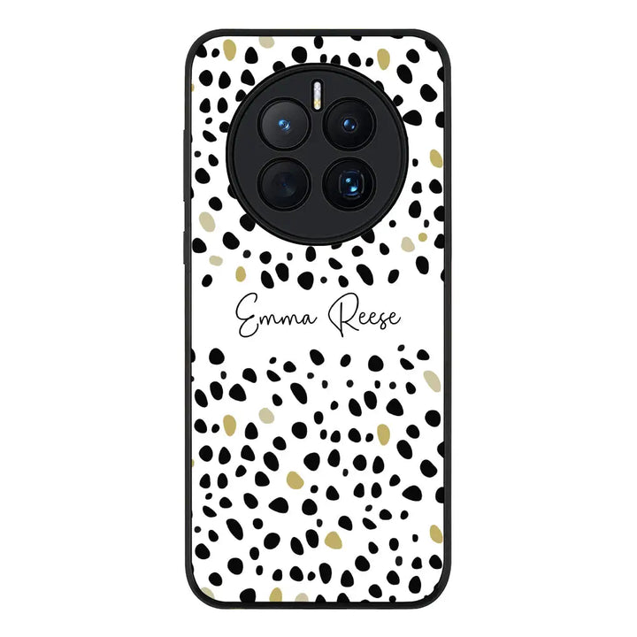 Huawei Mate 50 / Rugged Black Pebble Multi Color Custom Text, My Name Phone Case - Huawei - Stylizedd.com