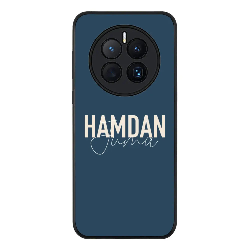 Huawei Mate 50 / Rugged Black Phone Case Personalized Name Horizontal, Phone Case - Huawei - Stylizedd