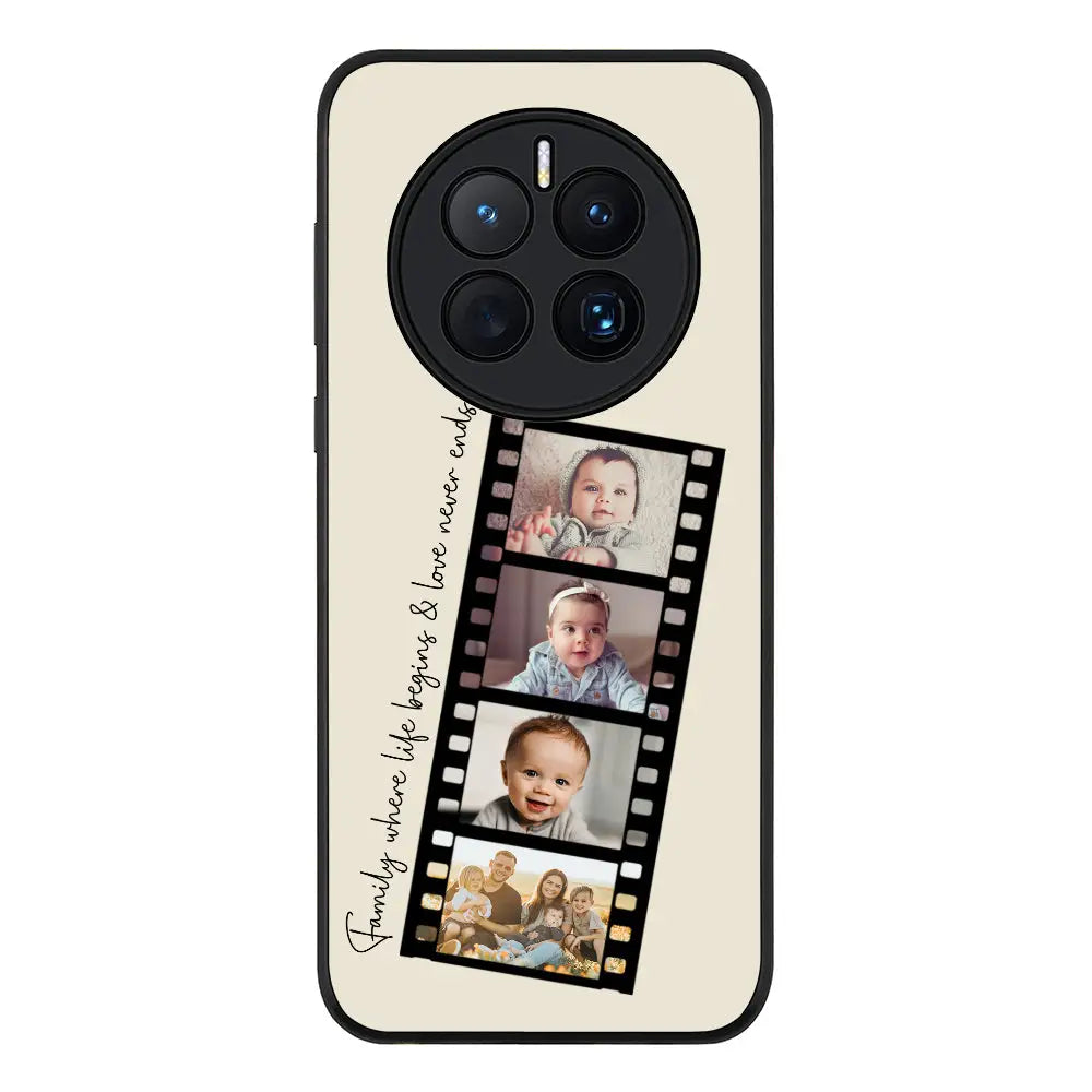 Huawei Mate 50 Rugged Black Custom Film Strips Personalised Movie Strip, Phone Case - Huawei - Stylizedd.com