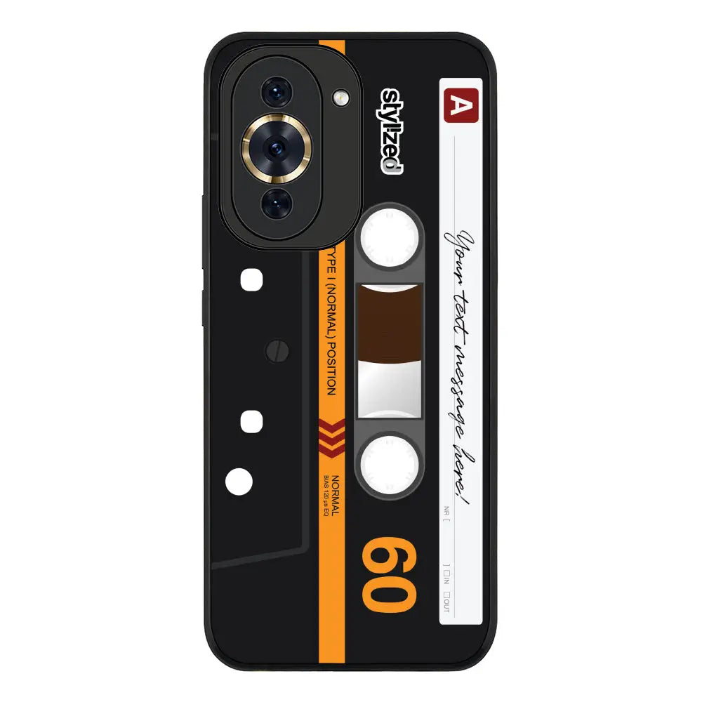 Huawei Nova 10 Pro / Rugged Black Custom Retro Cassette Tape Phone Case - Huawei - Stylizedd.com