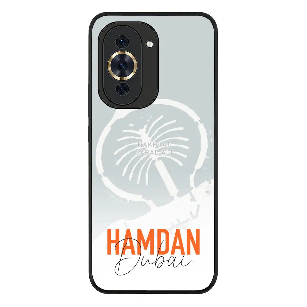 Personalized Location Map & Name Phone Case - Huawei - Nova 10 4G / Rugged Black - Stylizedd