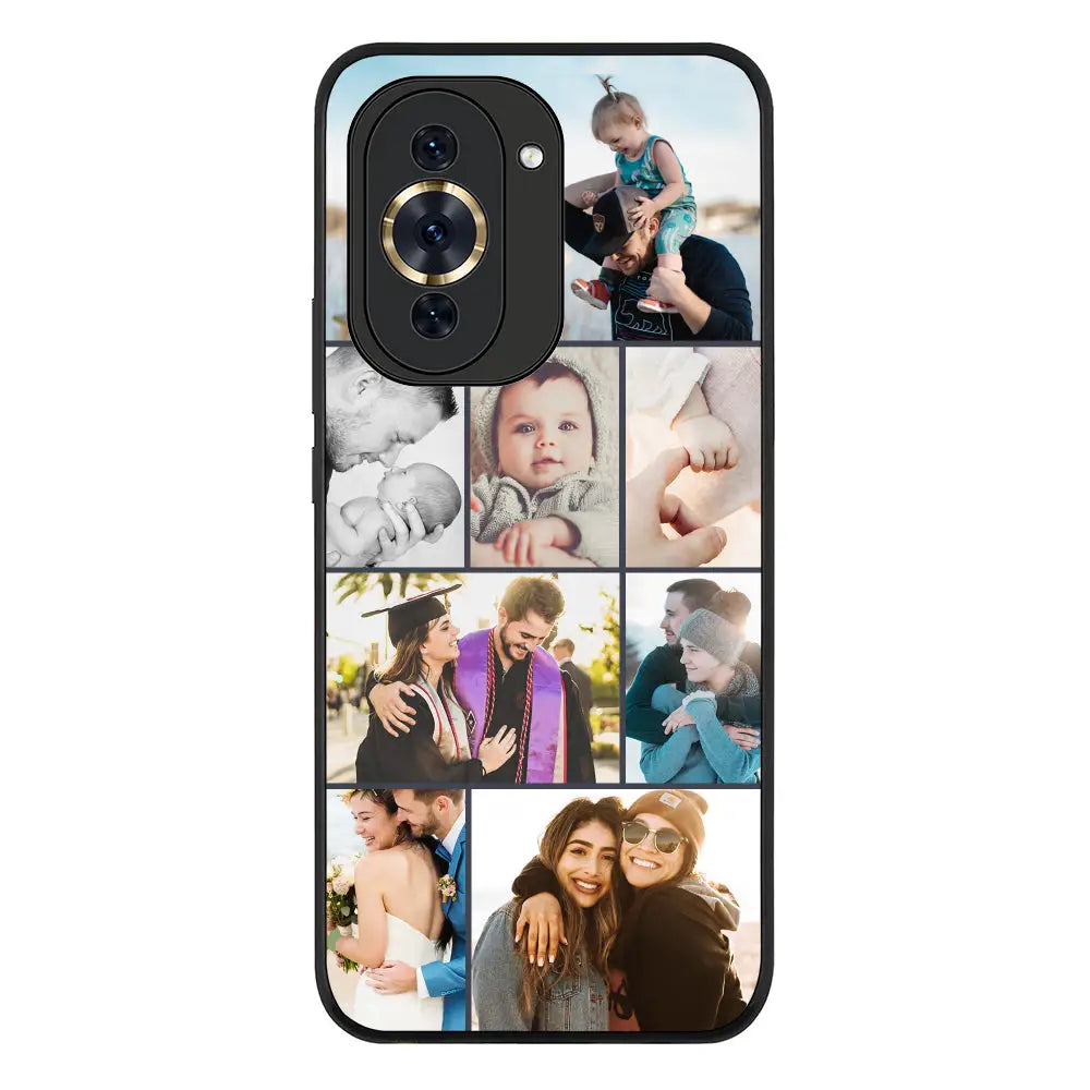 Huawei Nova 10 4G / Rugged Black Phone Case Personalised Photo Collage Grid Phone Case - Huawei - Stylizedd