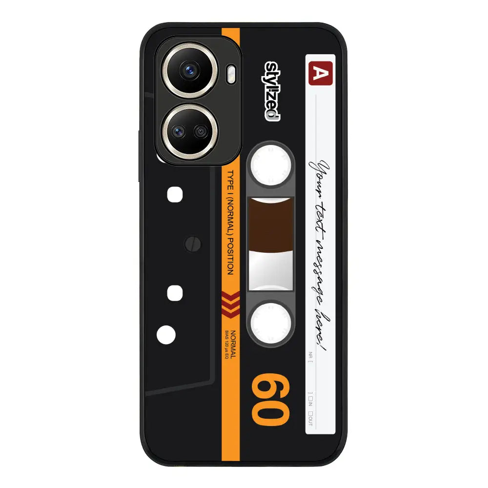 Huawei Nova 10 SE / Rugged Black Phone Case Custom Retro Cassette Tape Phone Case - Huawei - Stylizedd