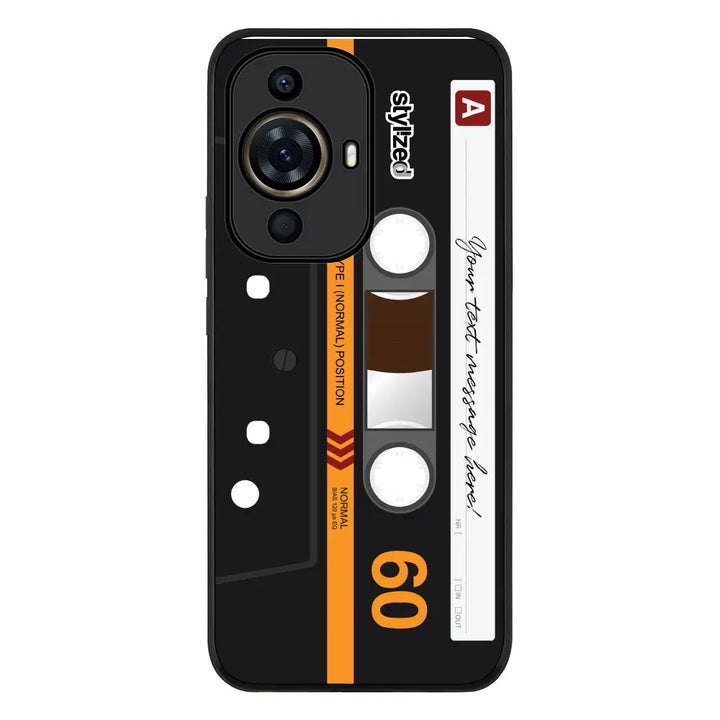 Huawei Nova 11 Pro / Rugged Black Custom Retro Cassette Tape Phone Case - Huawei - Stylizedd.com