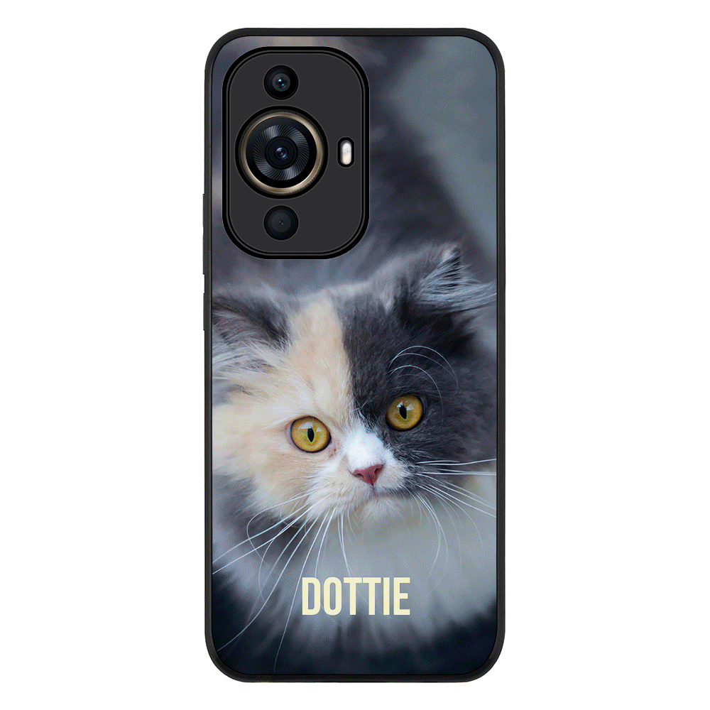 Personalized Pet Cat Phone Case - Huawei - Nova 11 Pro / Rugged Black - Stylizedd