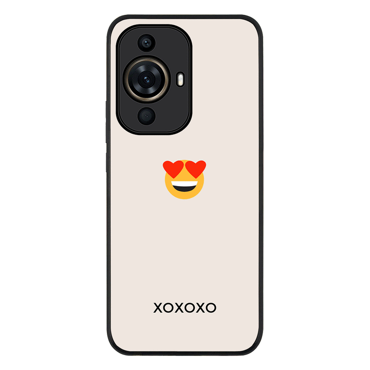 Huawei Nova 11 Pro / Rugged Black Custom Text Emojis Emoticons, Phone Case - Huawei - Stylizedd.com
