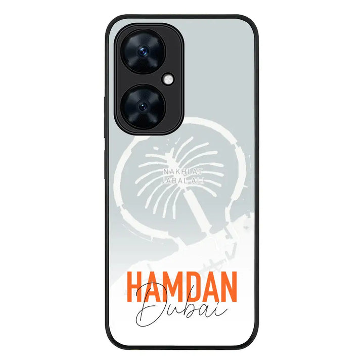 Huawei Nova 11i / Rugged Black Personalized Location Map & Name, Phone Case - Huawei - Stylizedd.com