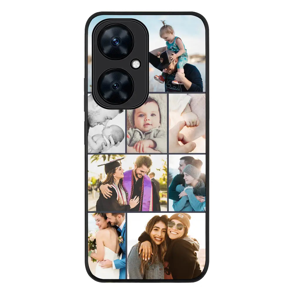 Huawei Nova 11i / Rugged Black Phone Case Personalised Photo Collage Grid Phone Case - Huawei - Stylizedd