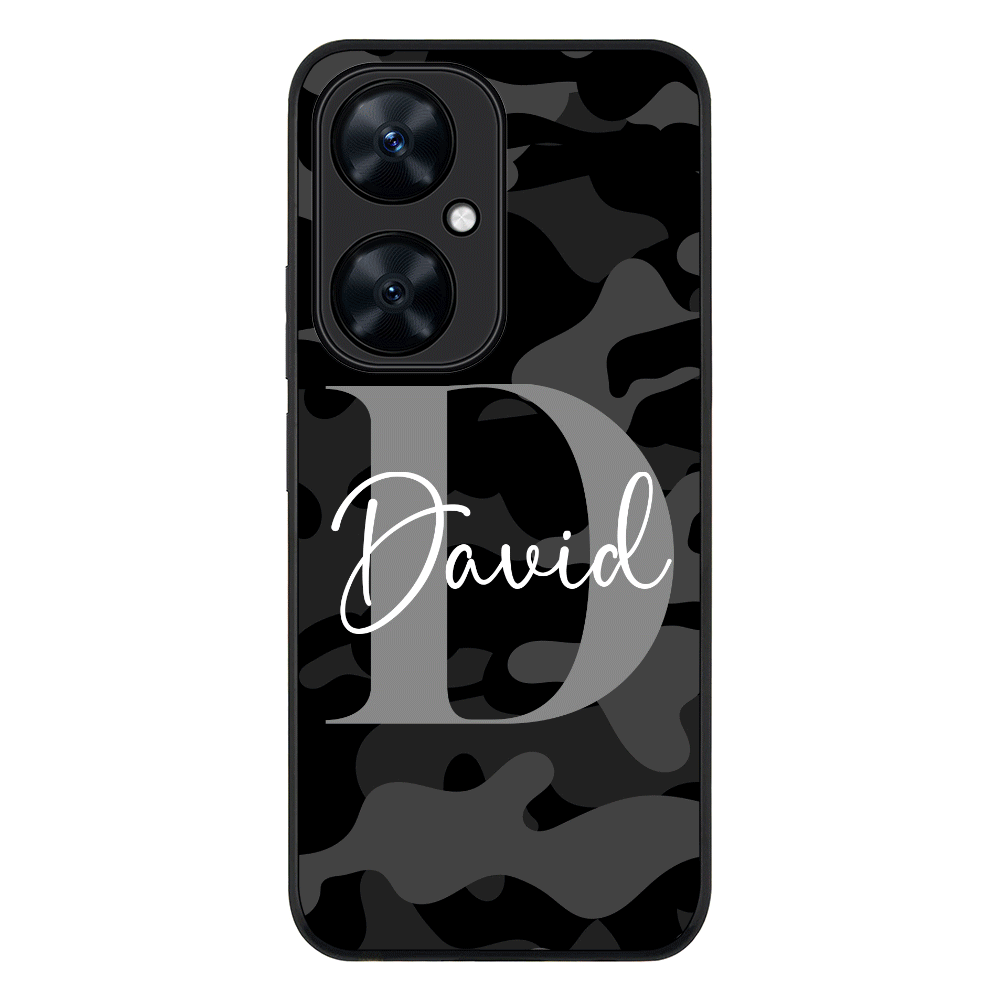 Huawei Nova 11i / Rugged Black Phone Case Personalized Name Camouflage Military Camo Phone Case - Huawei - Stylizedd